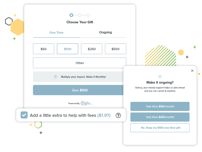 Qgiv's award-winning, online donation forms.