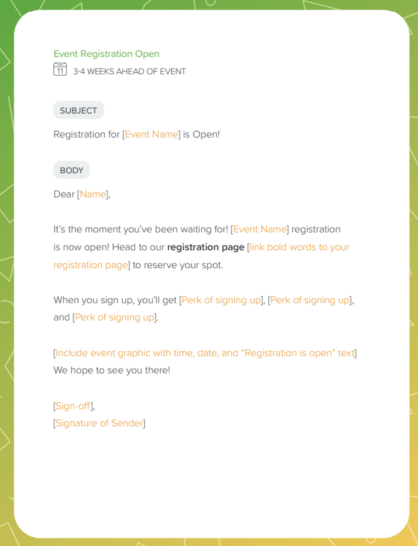 an example of a free fundraising invitation template from Qgiv's Event Announcement and Promotion Templates