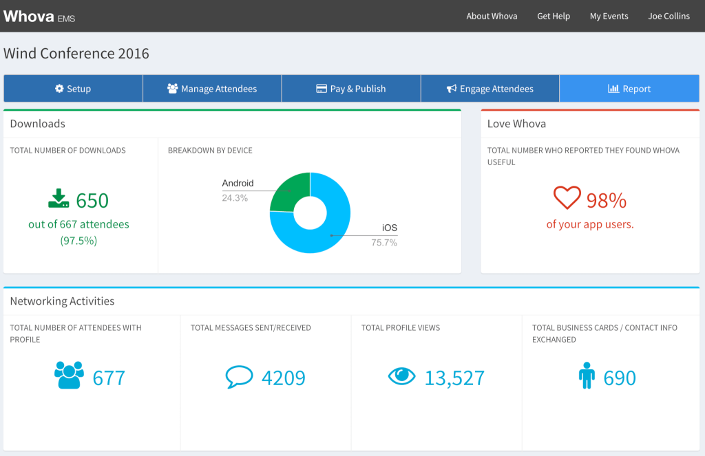 whova screenshot event management software