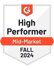 G2 High Performer Fall 2024 Badge